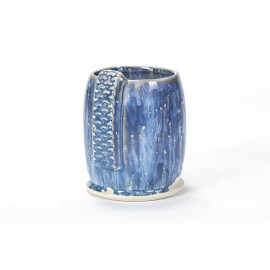 SW-101 stoned denim over SW-118 Sea Salt Stoneware Glaze Combination